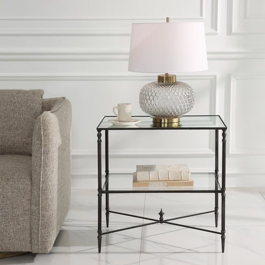 Uttermost Henzler Mirrored Steel Lamp Table 22984