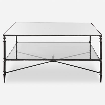 Uttermost Henzler Mirrored Steel Coffee Table 22985