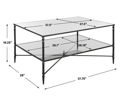 Uttermost Henzler Mirrored Steel Coffee Table 22985