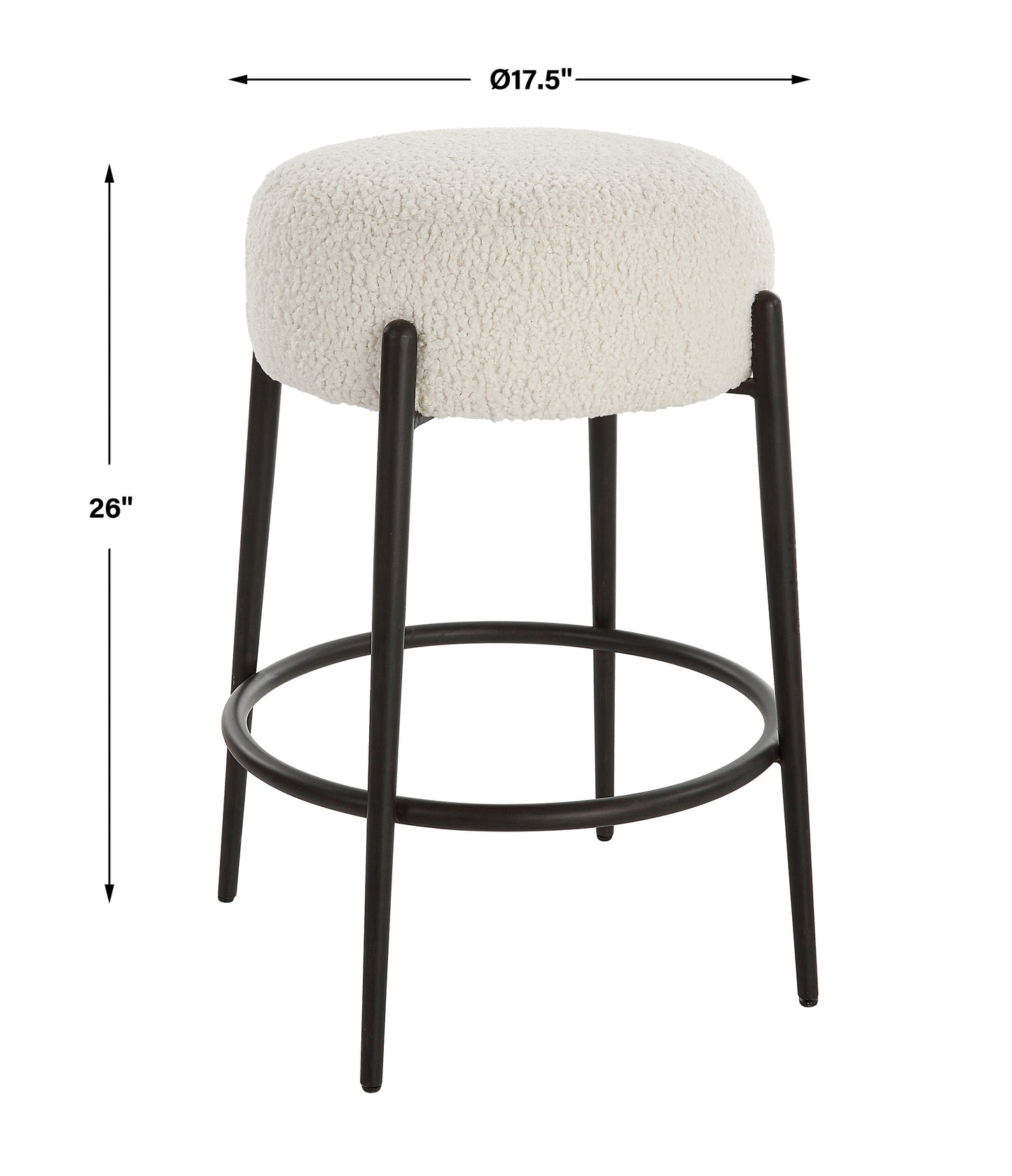 Uttermost Arles Plush Counter Stool 23783