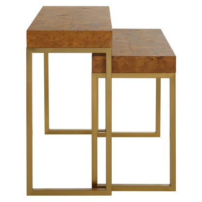 Uttermost Burl-esque Wooden Nesting Tables, S/2 22986