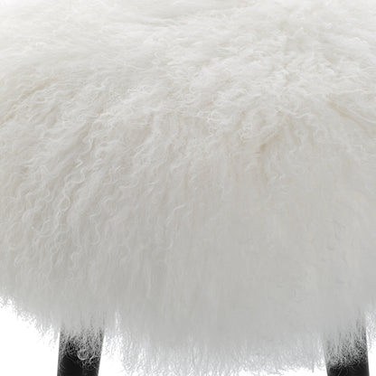 Uttermost Wooly Sheepskin Accent Stool 23830