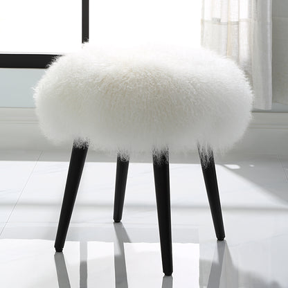 Uttermost Wooly Sheepskin Accent Stool 23830