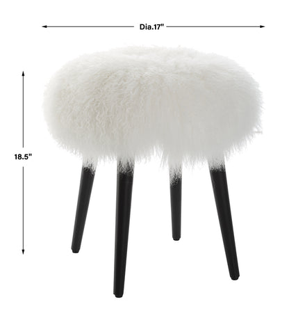 Uttermost Wooly Sheepskin Accent Stool 23830