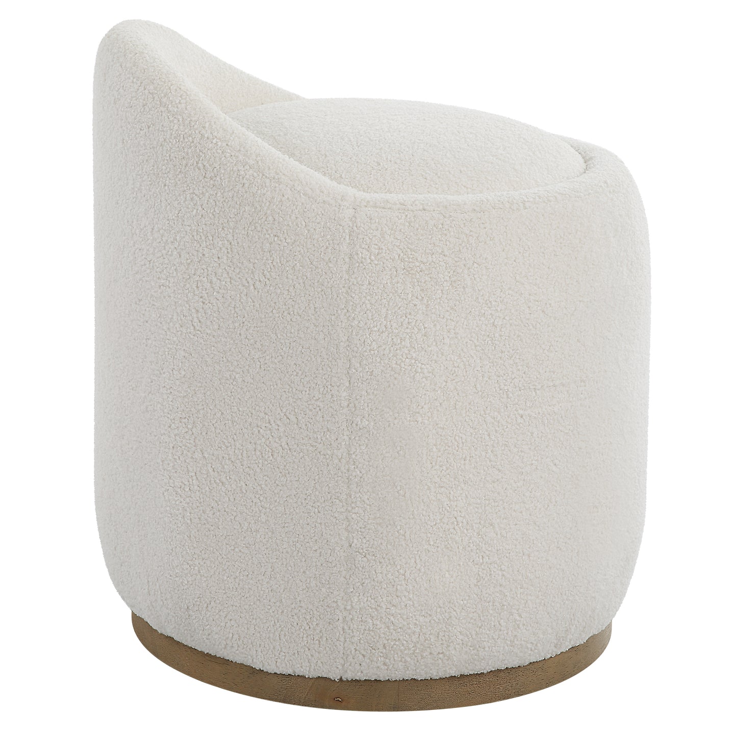 Uttermost Swirl Swivel Sheepskin Ottoman 23186