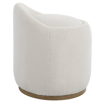 Uttermost Swirl Swivel Sheepskin Ottoman 23186