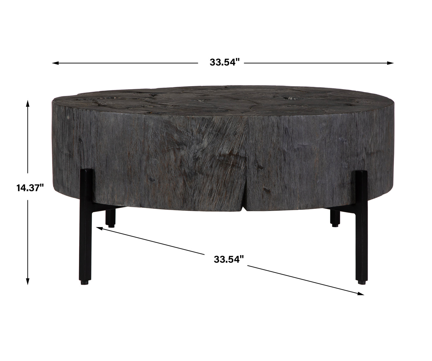 Uttermost Adjoin Rustic Black Coffee Table 24462