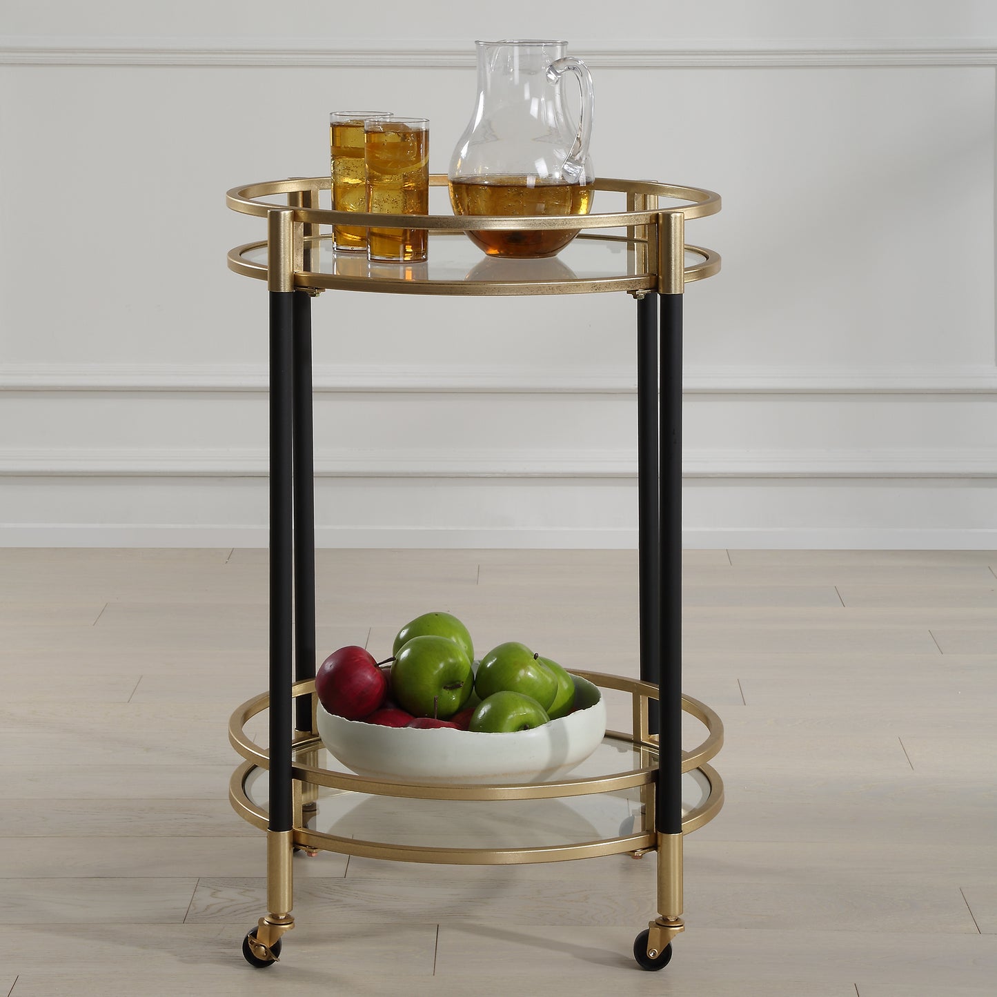 Uttermost Dolly Round Bar Cart 24198