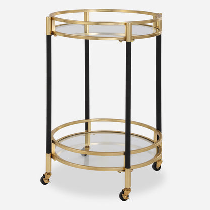 Uttermost Dolly Round Bar Cart 24198