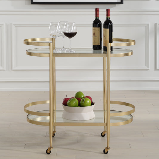 Uttermost Isabelle Gold Bar Cart 24246