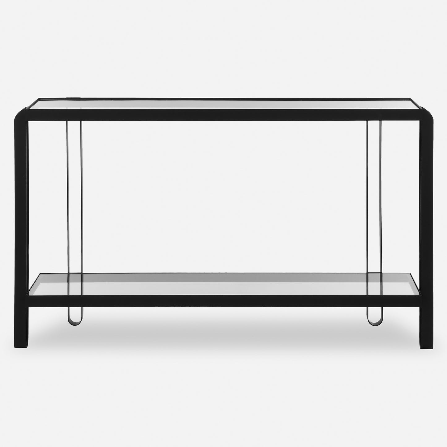 Uttermost Shadow Black Iron Console Table 24233