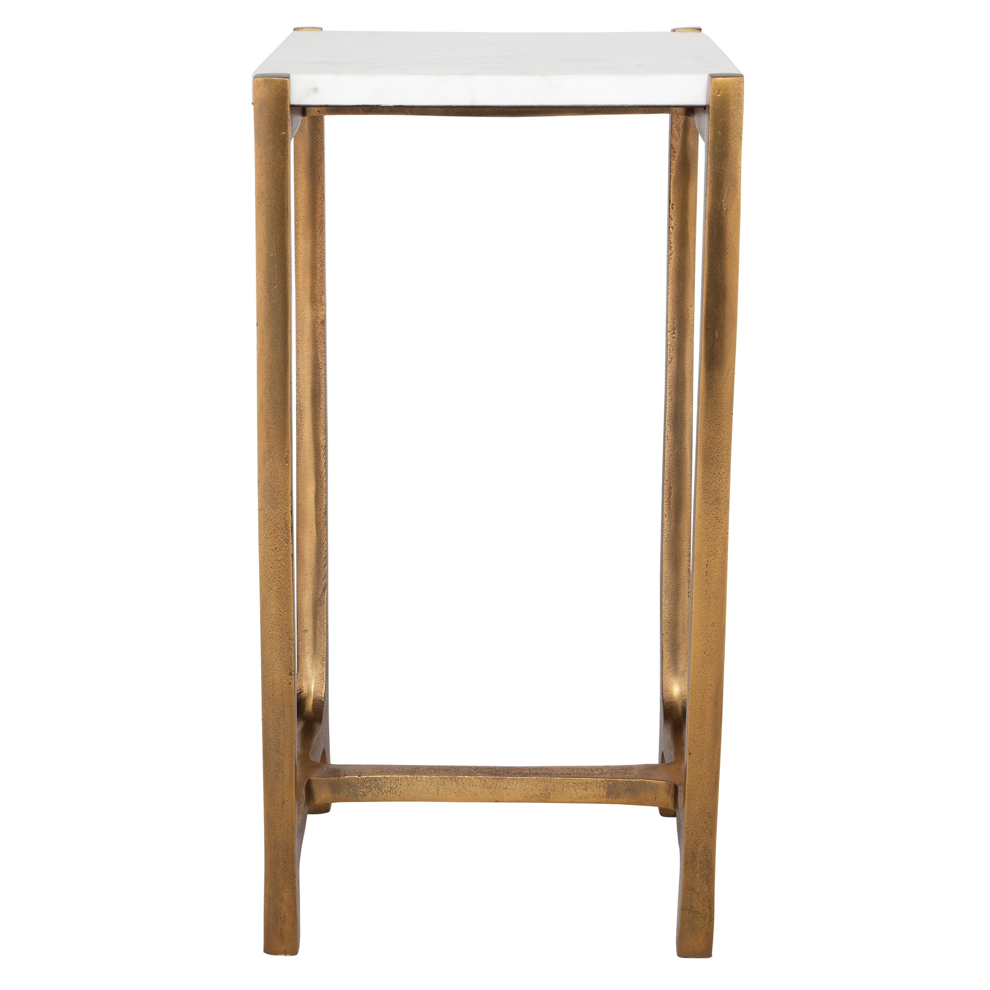 Uttermost Affinity White Marble Accent Table 24995