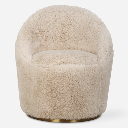 Uttermost Crue Sheepskin Swivel Chair 23531