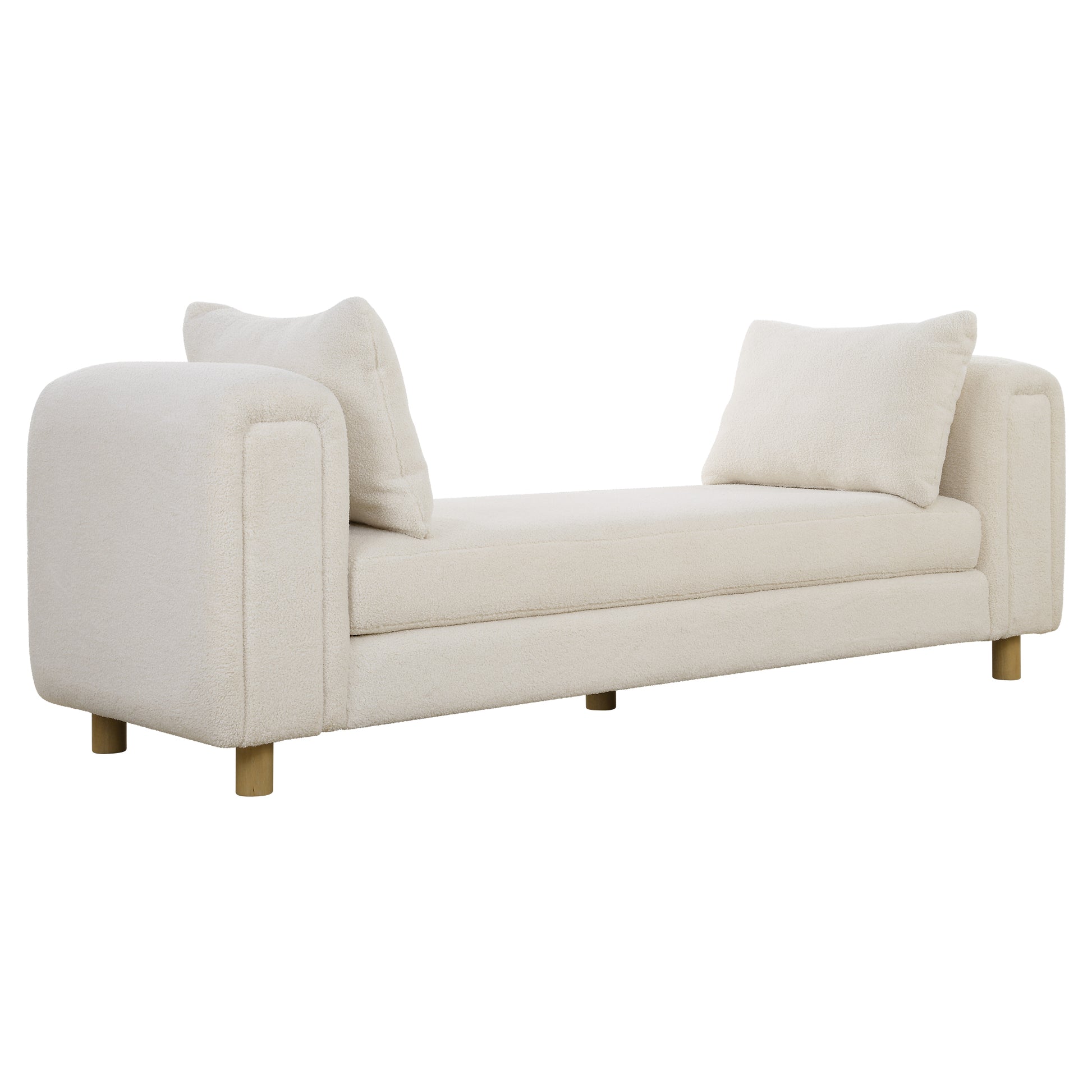 Uttermost Repose Oversized Ivory Bench 23836