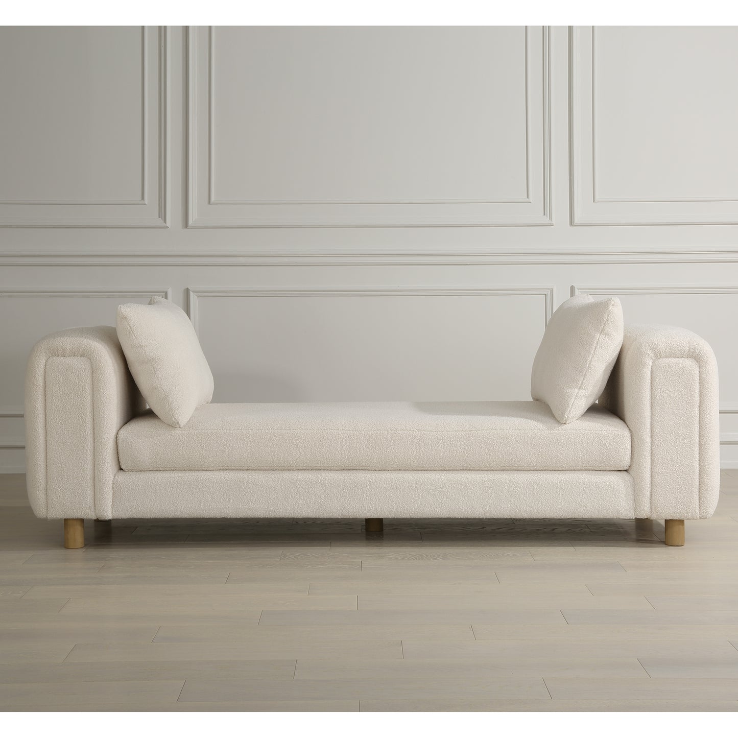 Uttermost Repose Oversized Ivory Bench 23836