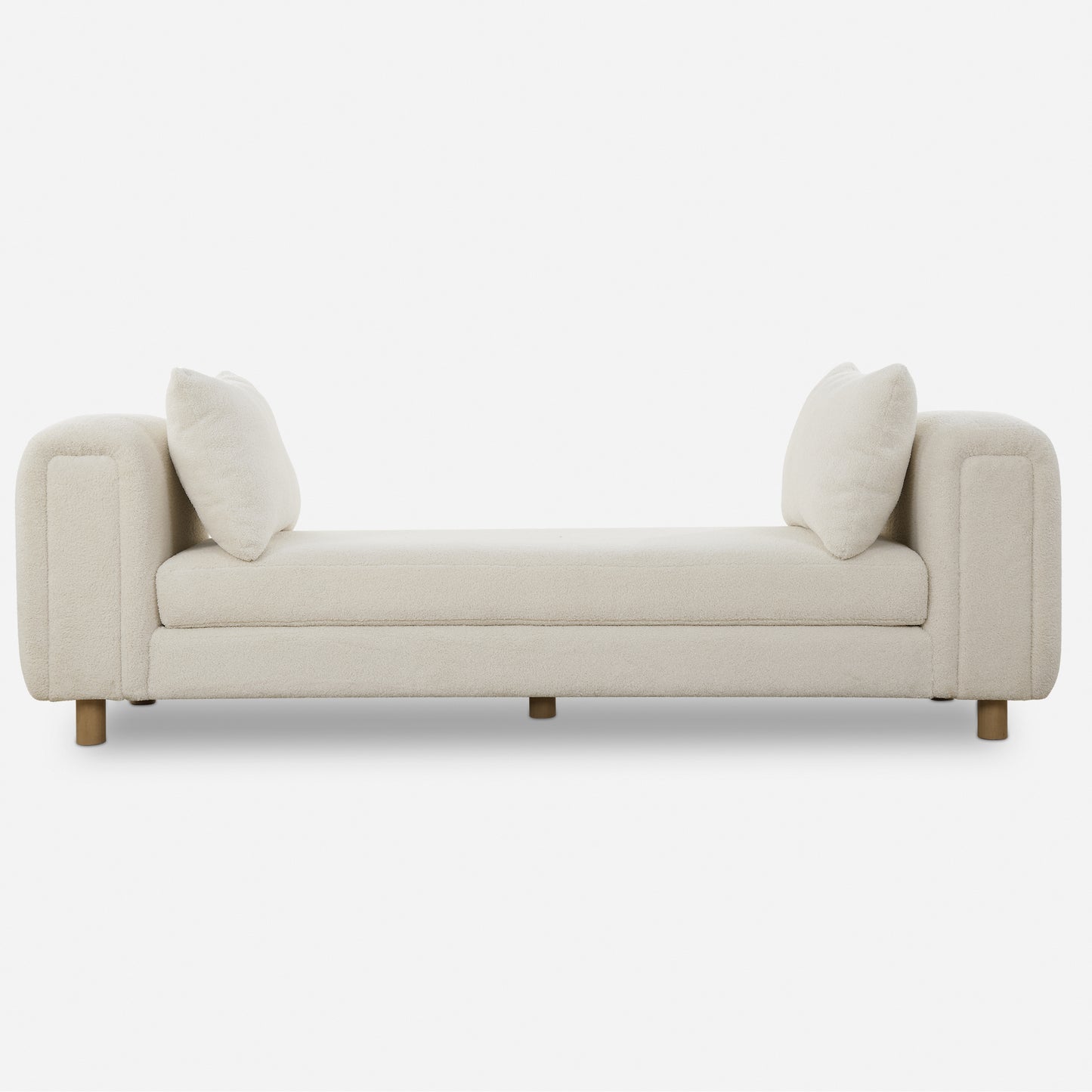 Uttermost Repose Oversized Ivory Bench 23836