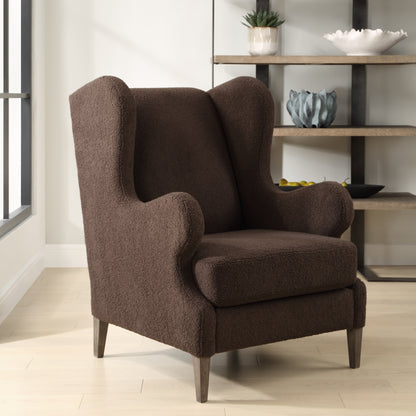 Uttermost Serpentine Brown Fabric Accent Chair 23839