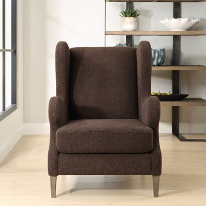 Uttermost Serpentine Brown Fabric Accent Chair 23839