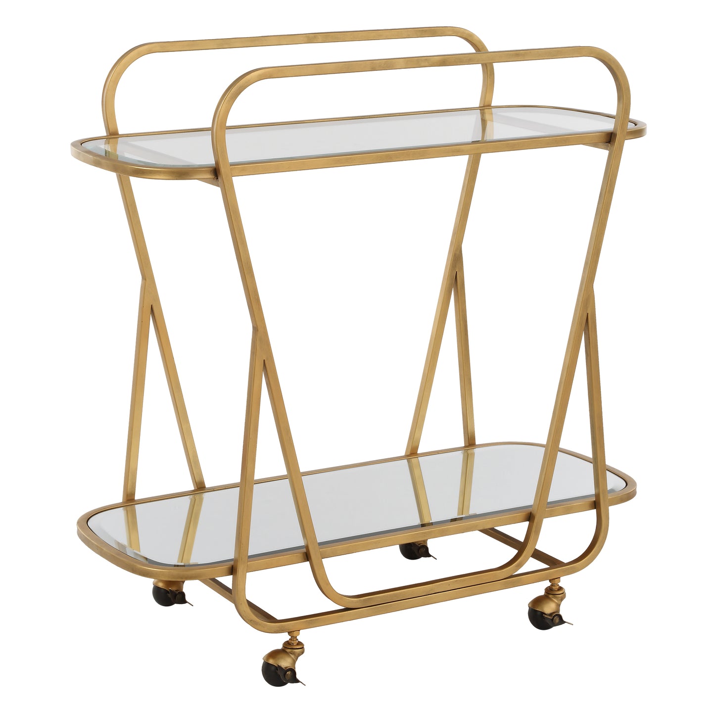 Uttermost Swain Brass Serving Cart 22907