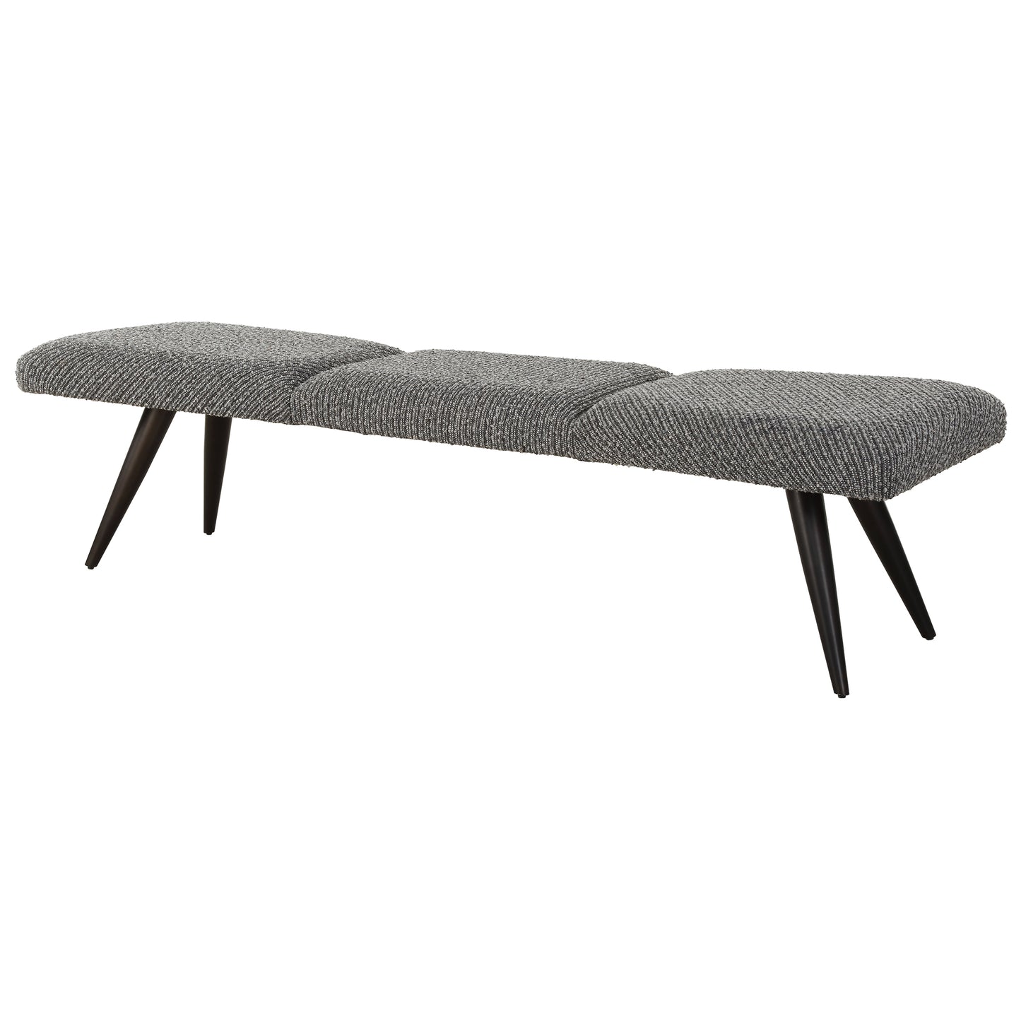 Uttermost Bowtie Charcoal Fabric Bench 23849