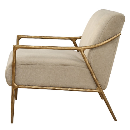 Uttermost Kashmir Aged Gold Accent Chair 23847