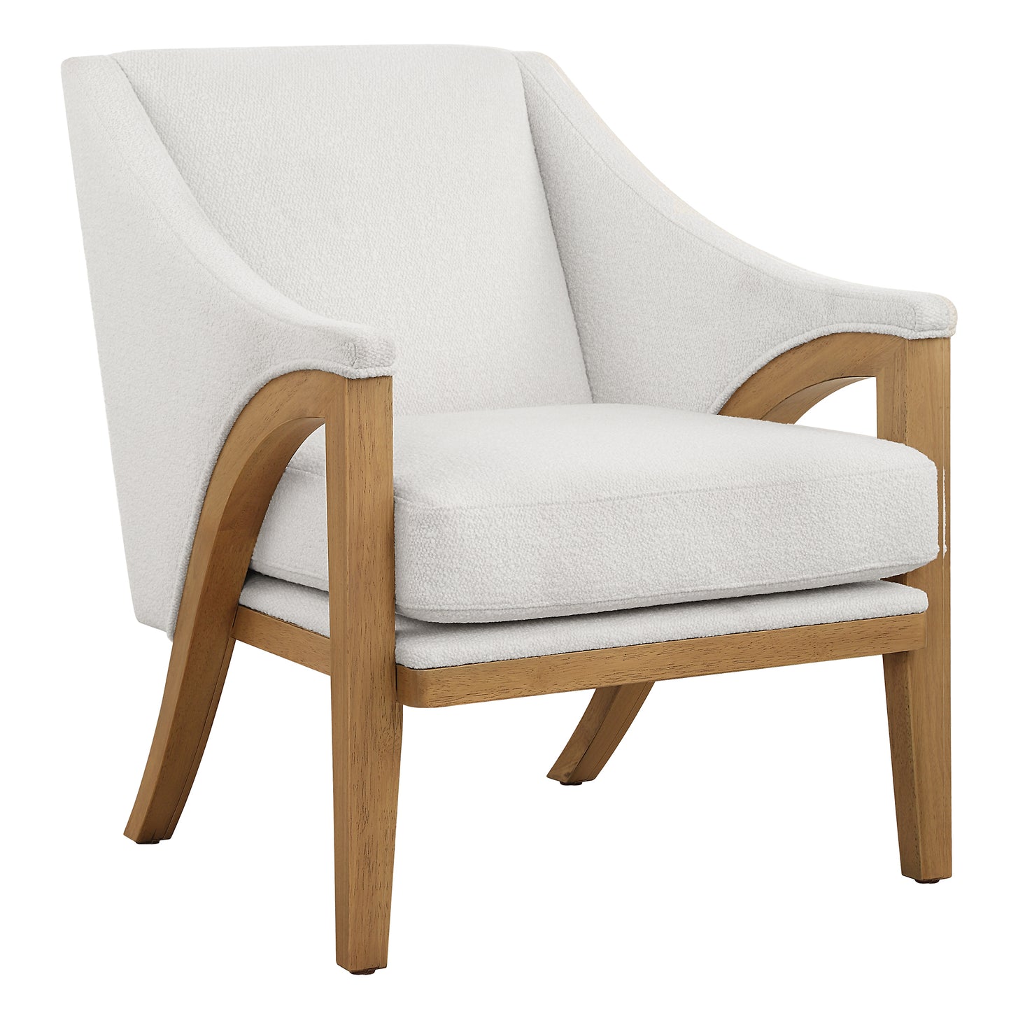 Uttermost Evolve White Fabric Accent Chair 23862