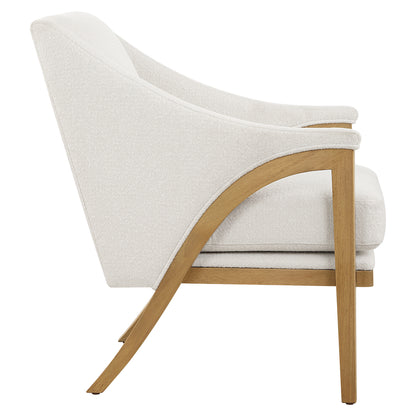 Uttermost Evolve White Fabric Accent Chair 23862