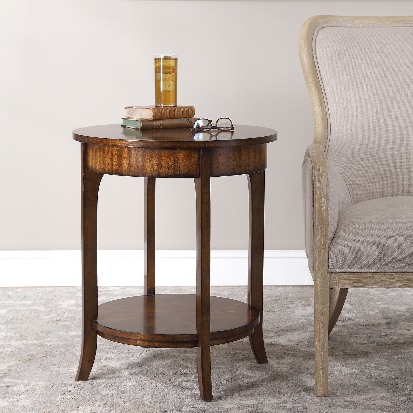 Uttermost Carmel Round Lamp Table 24228