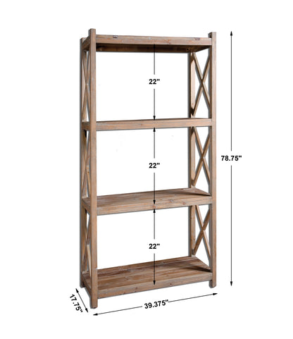 Uttermost Stratford Reclaimed Wood Etagere 24248