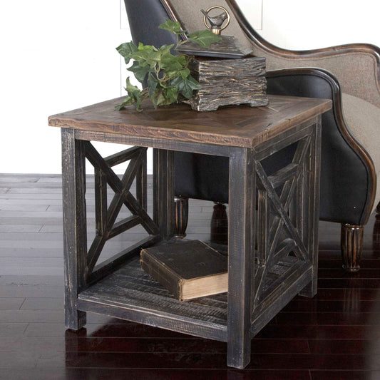 Uttermost Spiro Reclaimed Wood End Table 24263