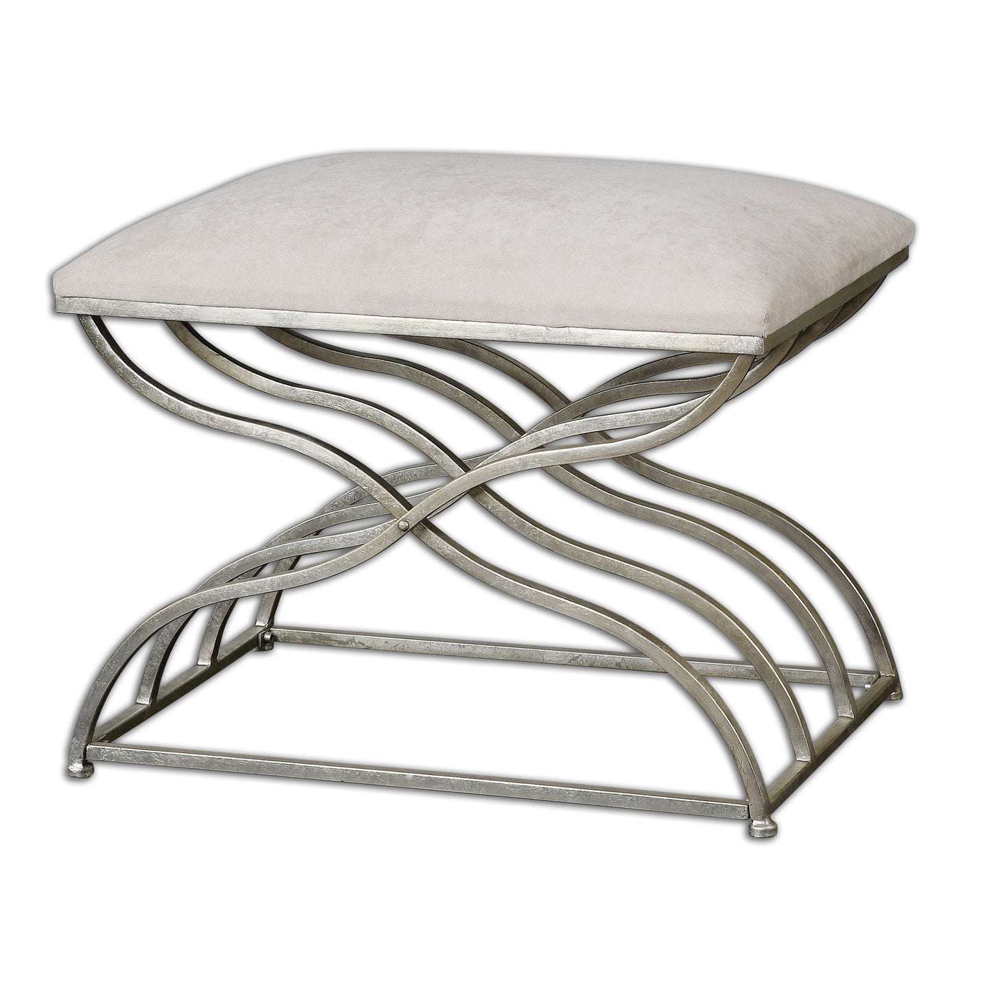 Uttermost Shea Satin Nickel Small Bench 23091