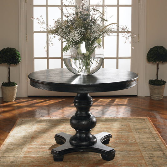 Uttermost Brynmore Wood Grain Round Table 24310