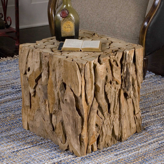 Uttermost Teak Root Bunching Cube 25592