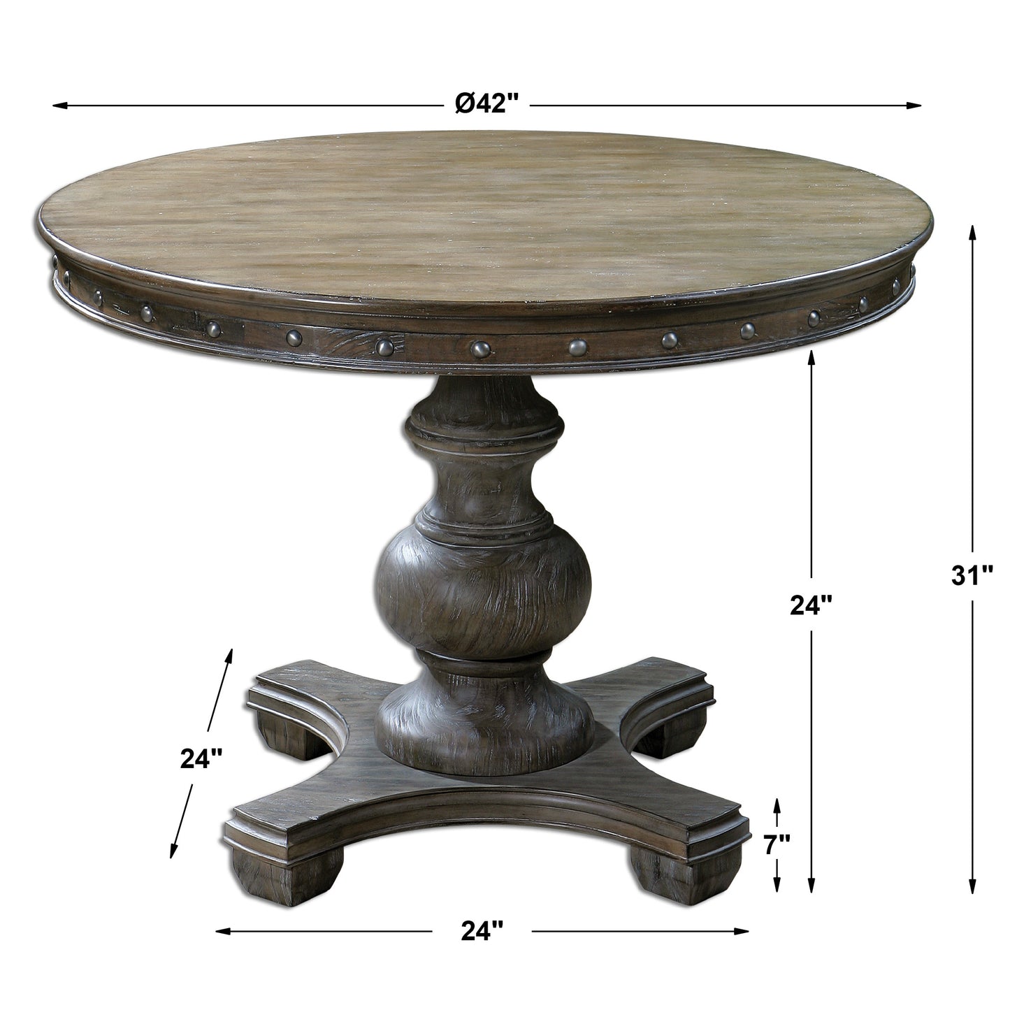 Uttermost Sylvana Wood Round Table 24390