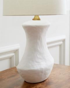 Visual Comfort Studio Hable Bone Table Lamp in Matte White Ceramic HT1021MWC1