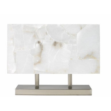 Jamie Young Ghost Horizon Table Lamp in Alabaster & Antique Silver  1GHHO-TLAS