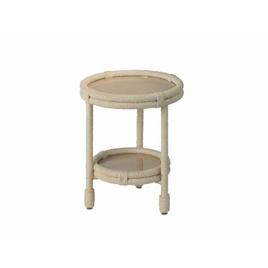 Jamie Young Delta Side Table in White Rope 20DELT-STWH