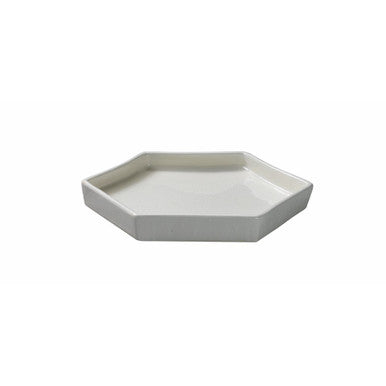 Jamie Young Small Porto Tray in White Ceramic 7PORT-SMWH