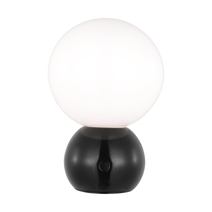 Visual Comfort Studio kate spade new york Suki Portable Mini Table Lamp in Gloss Black KST1231GBK-L1