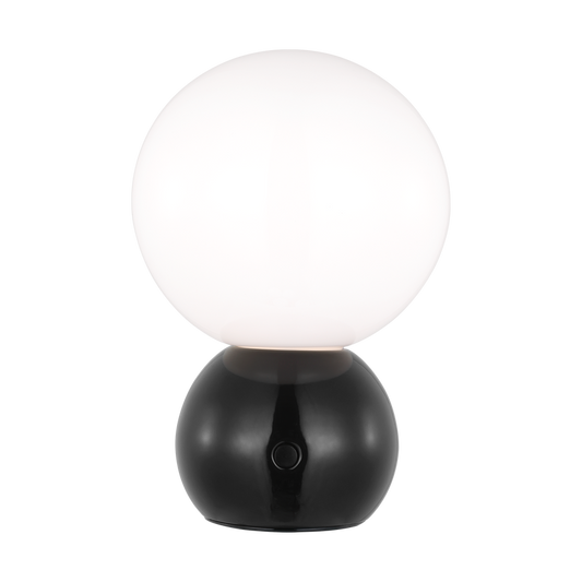 Visual Comfort Studio kate spade new york Suki Portable Mini Table Lamp in Gloss Black KST1231GBK-L1