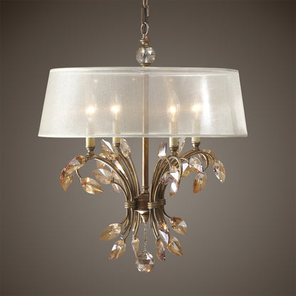 Uttermost Alenya 4 Light Gold Metal Chandelier 21245