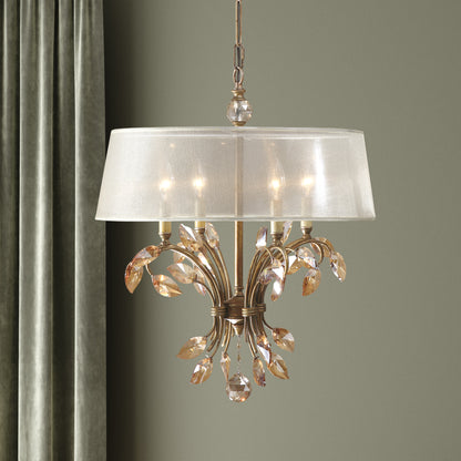 Uttermost Alenya 4 Light Gold Metal Chandelier 21245