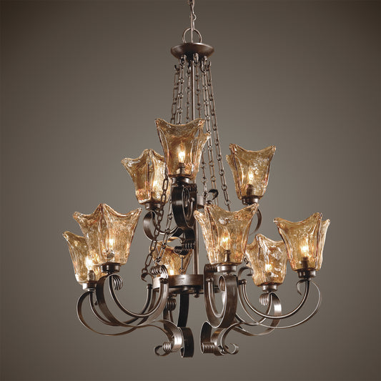 Uttermost Vetraio 9Lt Oil Rubbed Bronze Chandelier 21005