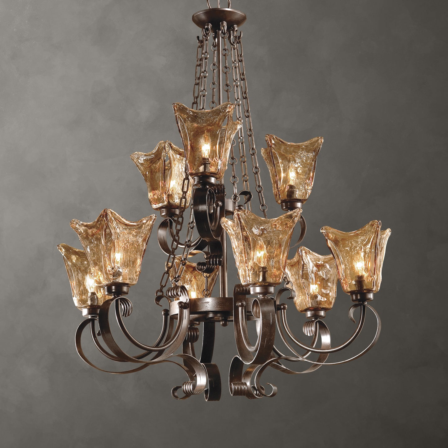 Uttermost Vetraio 9Lt Oil Rubbed Bronze Chandelier 21005