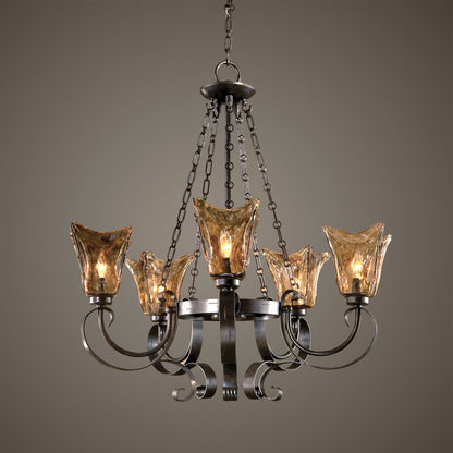 Uttermost Vetraio 5Lt Oil Rubbed Bronze Chandelier 21007