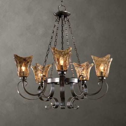 Uttermost Vetraio 5Lt Oil Rubbed Bronze Chandelier 21007