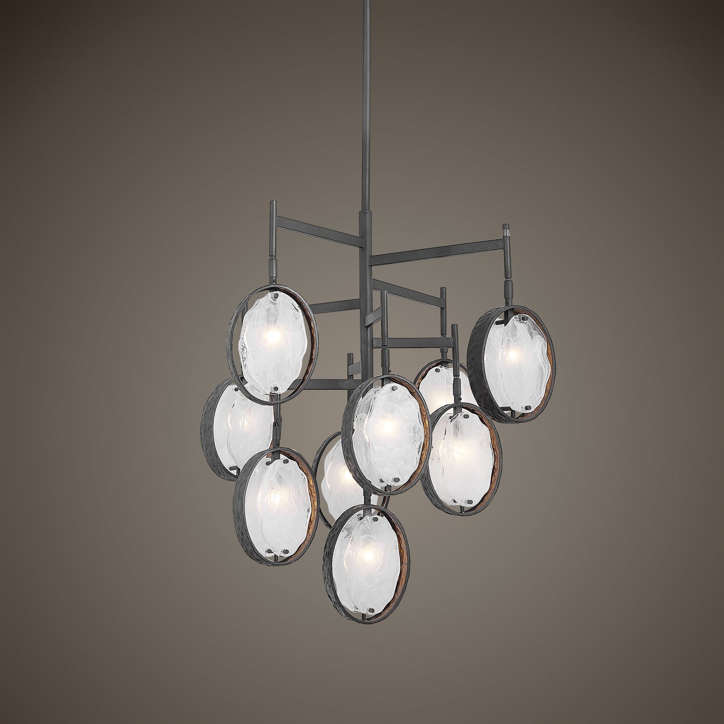 Uttermost Maxin Dark Bronze 9 Light Chandelier 21317