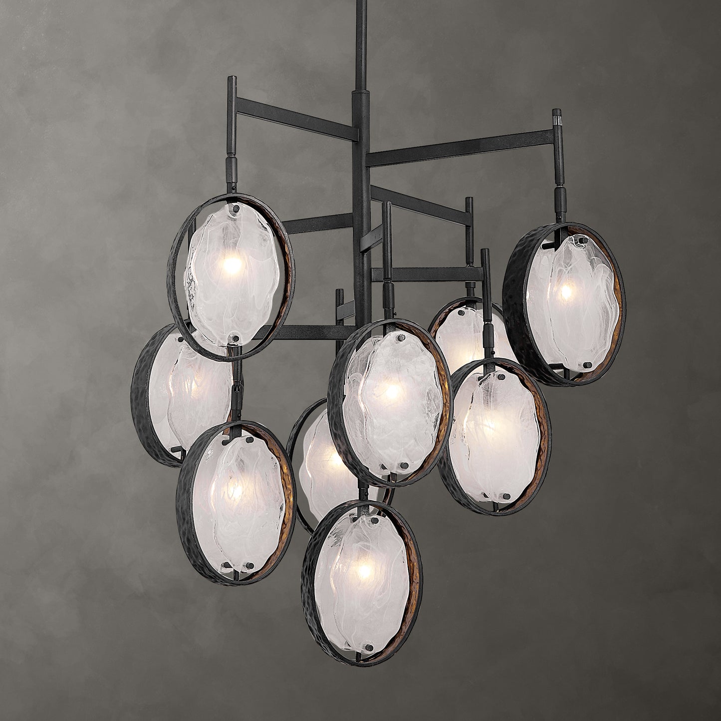 Uttermost Maxin Dark Bronze 9 Light Chandelier 21317