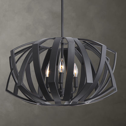 Uttermost Thales Black Geometric 3 Light Pendant 22137