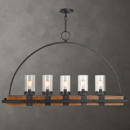 Uttermost Atwood 5 Light Rustic Linear Chandelier  21328